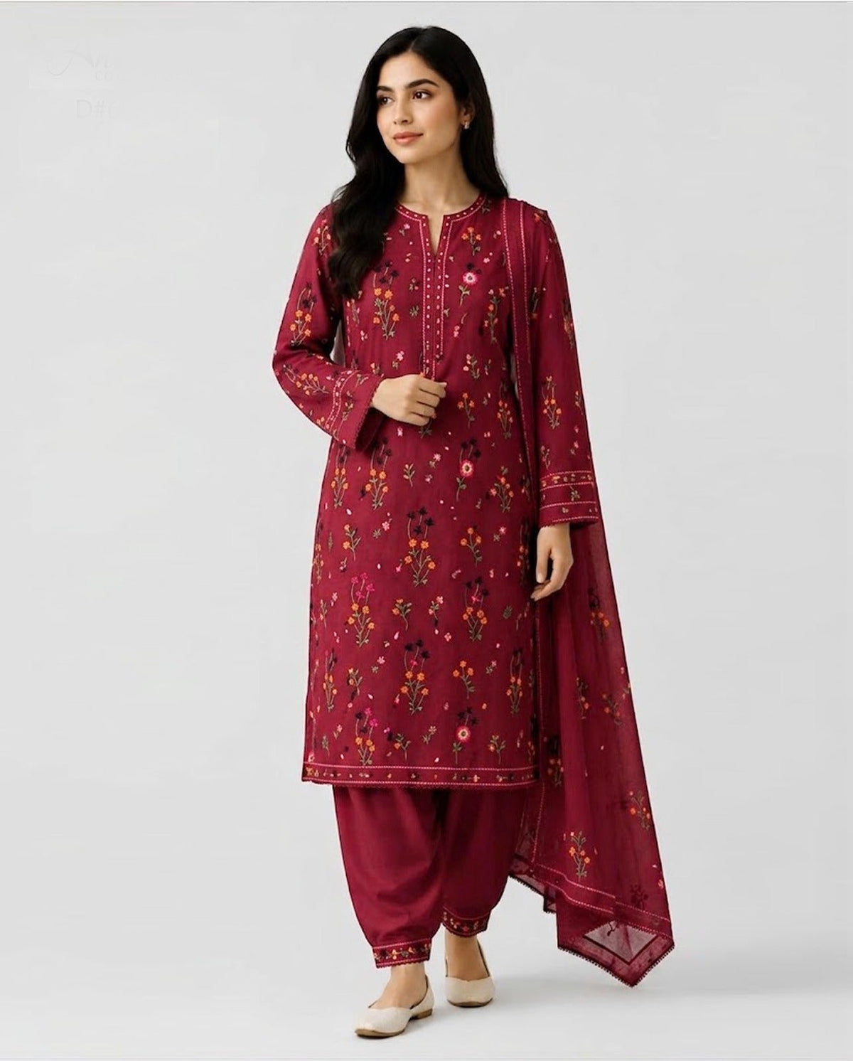 Aneelas Winter Dhanak 3-Piece — 6001 R